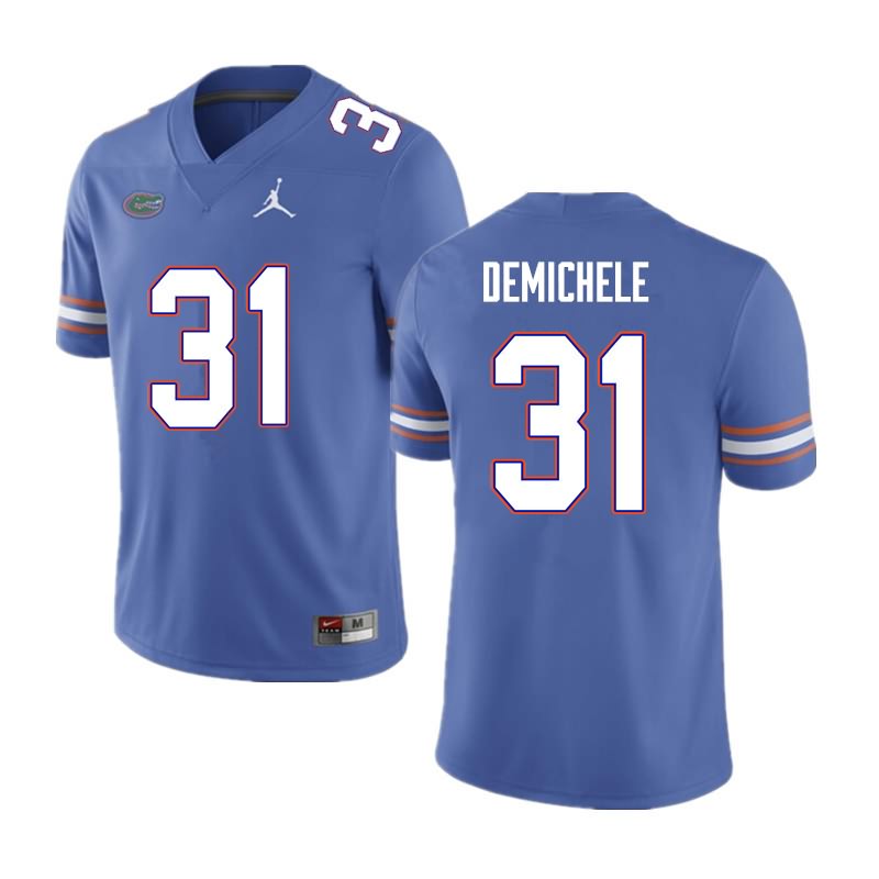 NCAA Florida Gators Chase DeMichele Men's #31 Nike Blue Stitched Authentic College Football Jersey AJL3164CH